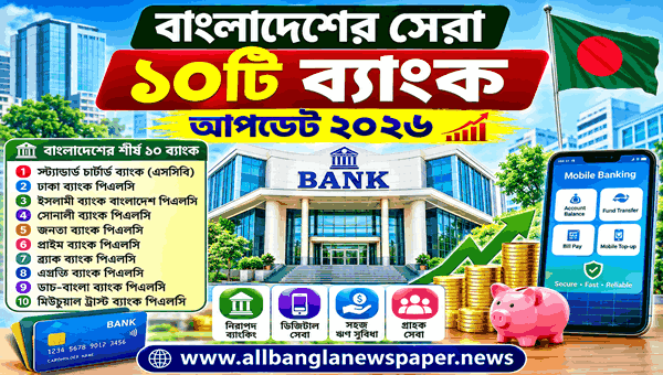 বাংলাদেশের সেরা ১০ ব্যাংক আপডেট ২০২৬